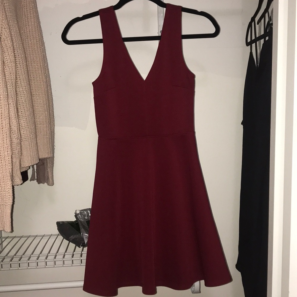 Wine colored dress!